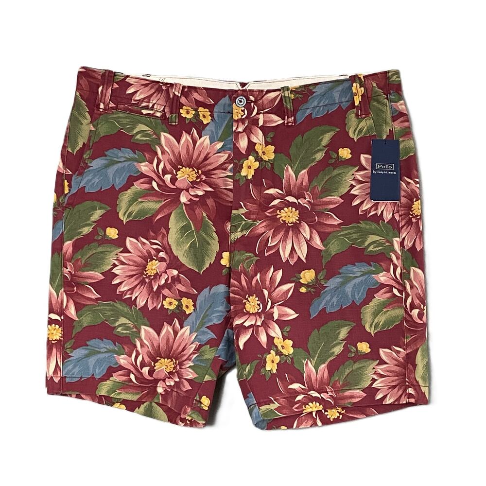 Polo Ralph Lauren Shorts Men's 30W 9-Inch Classic Fit Floral Twill Short NEW